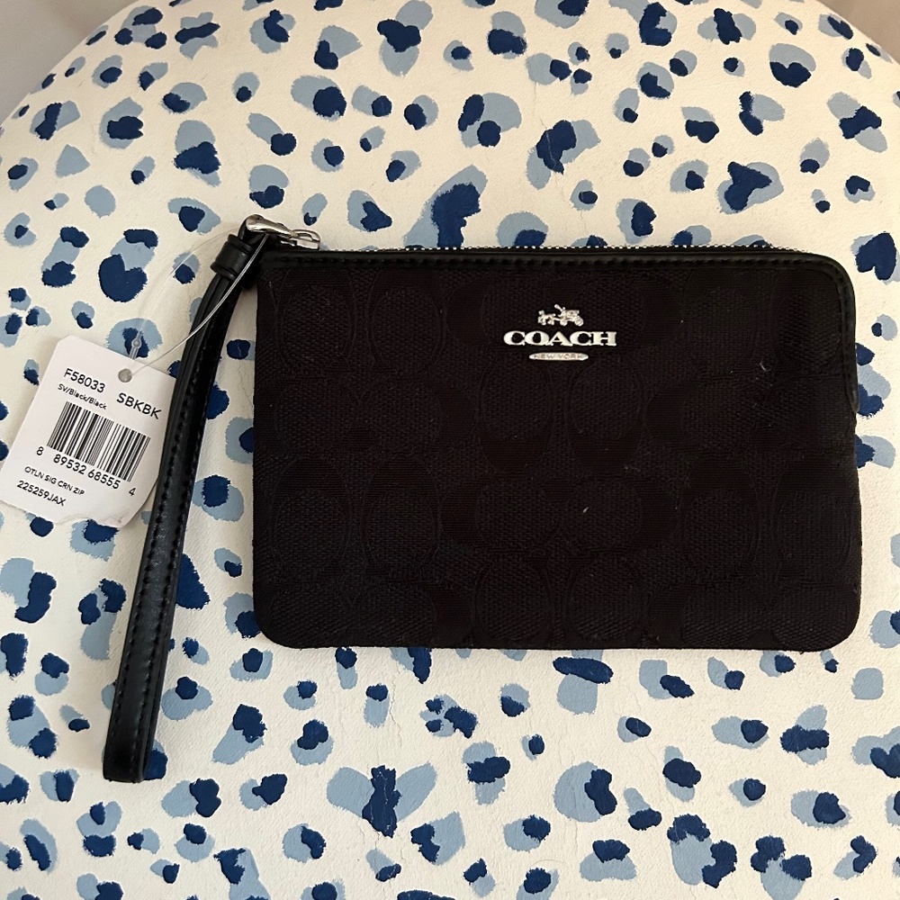 Coach Corner Zip Wristlet